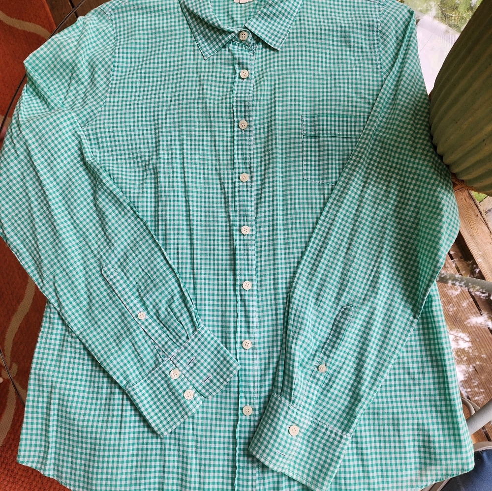 J.crew The Perfect Shirt checkered button top